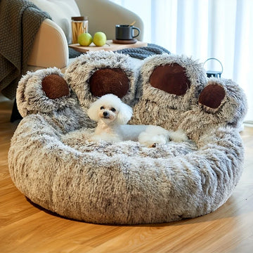 Koiran sänky kissan lemmikki sohva söpö karhu käpälän muoto mukava viihtyisä lemmikkieläinten sängyt pienille keskisuurille suurille pehmeille fluffy tyynykoiravuoteille