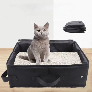 Utendørs sammenleggbar katt søppelboks bærbar sammenleggbar reise kjæledyr kullboks hund toalett brett sammenleggbar katt søppel potte vanntett