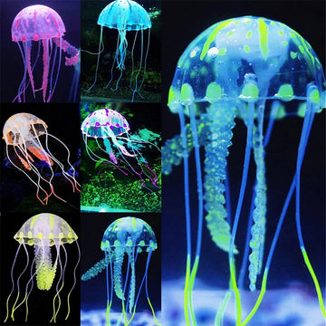 Simulated Jellyfish Fish Tank Decoration, Used For Fish Tank Aquarium Scenery, Can Emit Fluorescence at Night