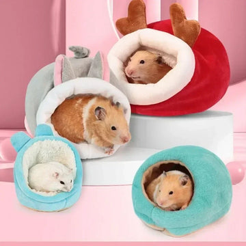 Hamsterin talo marsut pesivät pienten eläinten nukkumapenkki talvi lämmin muhkea sänky