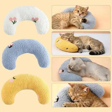 Husdjur lilla kudde mode nackskydd djup sömn valp kattunge u-formad kudde hund katt nackstöd sovande kudde husdjur leveranser