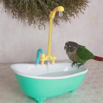 Parrot Automatyczne inteligentne prysznic dla ptaków zaopatrzenia w Blue Cute plastikowe klatkę