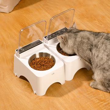 Smart Cat Bowl Pet -syöttölaite Bowl Cat Dog Food Feeder Infrapuna -anturi Auto Open Cover Smart Syöttölaite Hiiren vastainen kissan ruoan annostelija