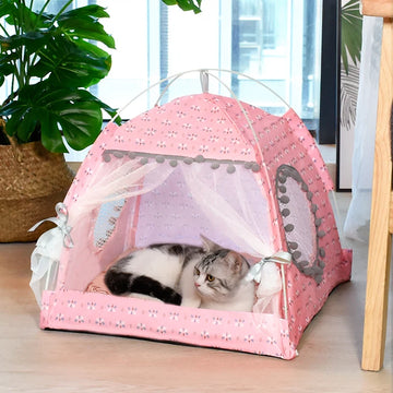 Cat Broken Flower Tent Nemot Zamknięta internetowa namiot celebrytów Nest Universal For All Seasons Pet Supplies Summer Dog and Cat Nest