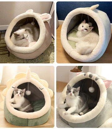 Almofadas laváveis ​​para animais de estimação, camas de tapete de gato, cestas quentes e macias, canis quentes de gatos quentes, tendas de casa, cães pequenos, inverno
