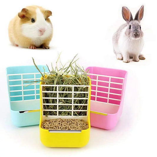 Rabbit Food Basket Grass Rack Rabbit Grass Frame Hay Feeder Rabbit Spring Grass Frame Grass Hay Bowl Rack Pet Food Container