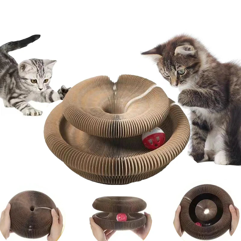Magic Cat Toy Interactive Cats Ball Toys Kitten Game Training Stuff Fun Flere former korrugerte Paper Cat House Pet Supplies