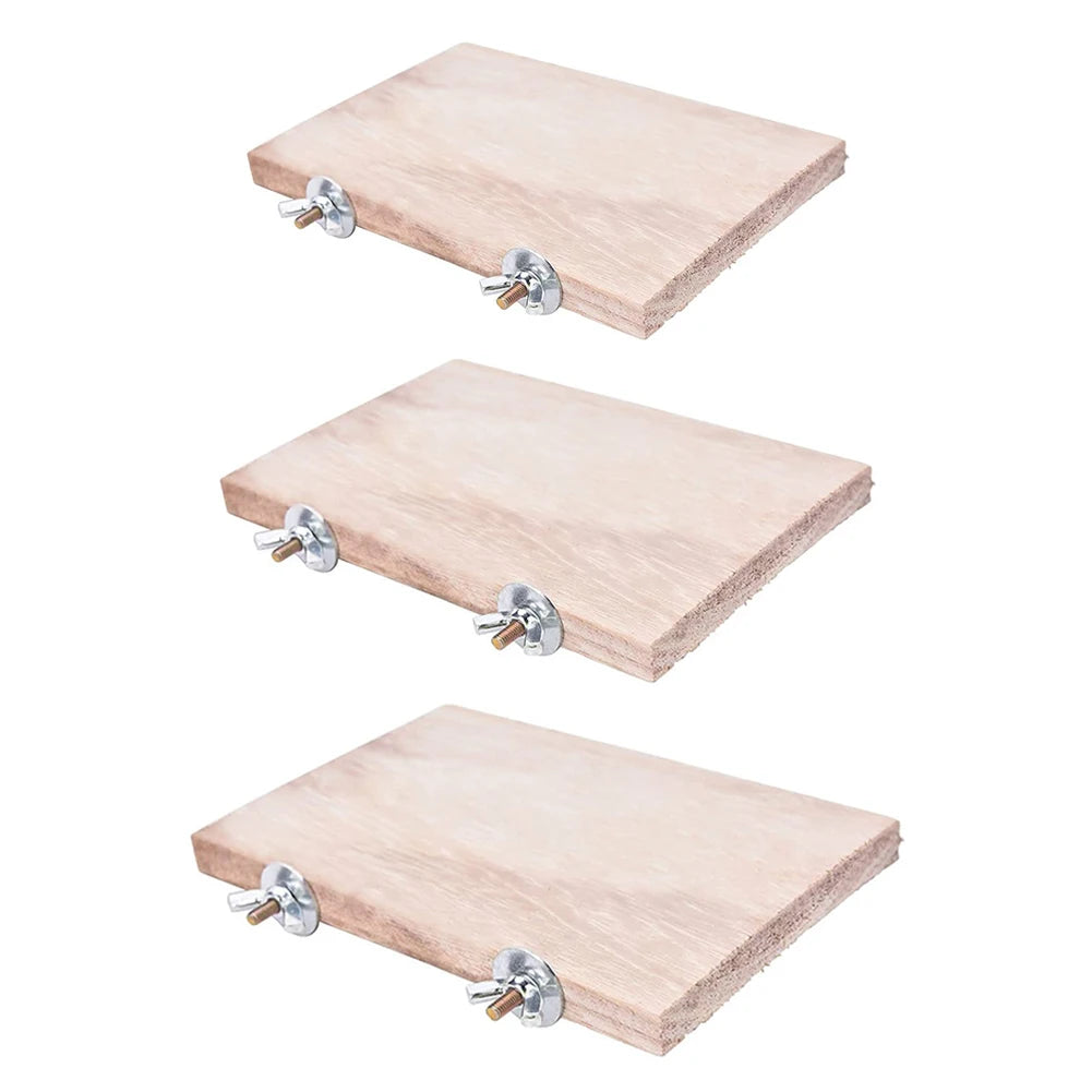Wood Stand Platform Pet Bird Toys Gerbils Mice Parrot Rack Hamster Perches Paw Grinding Clean Cage Accessories
