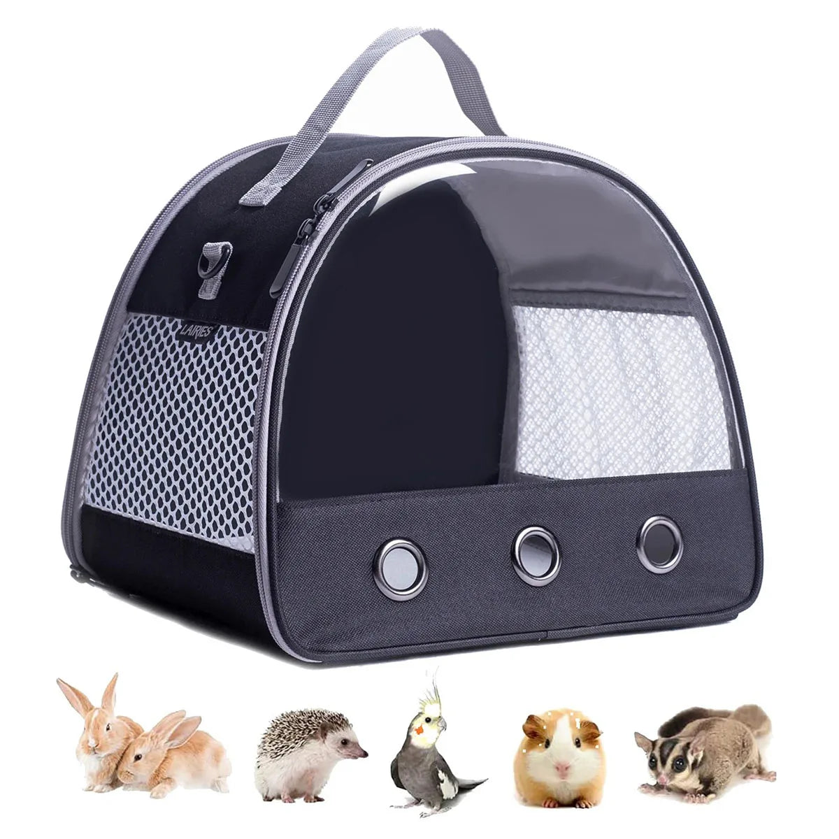 Guinea Pig Travel Carrier Cage, Small Animals Carrier for Hamster Bearded Dragon Birds Outdoor Vet Travel Portable Clear View