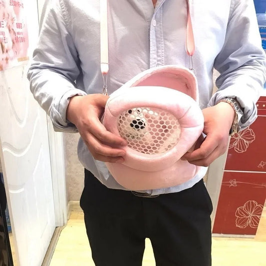 Μικρό Pet Carrier Κουνέλι Χάρτς Κήινα Chinchilla Travel Ζεστά σακούλα Γουινέα χοιρίδια τσάντα τσάντα αναπνεύσιμο κατοικίδιο ζώο αρουραίο λουρί