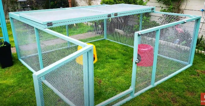 DIY Rabbit Enclosure for rabbit exercise