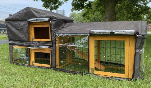 outdoor rabbit hutch cover